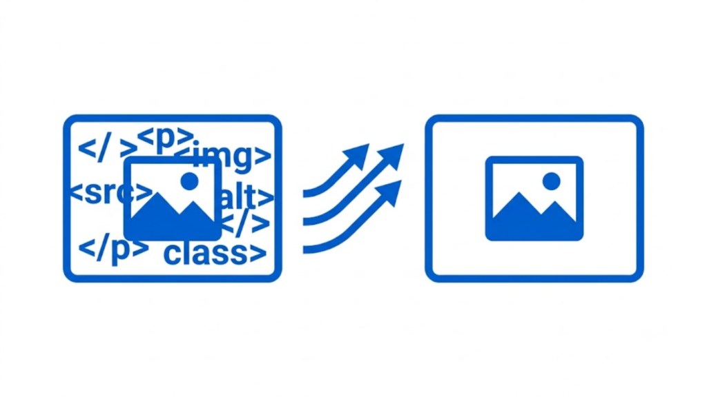 how to remove html tags from an image